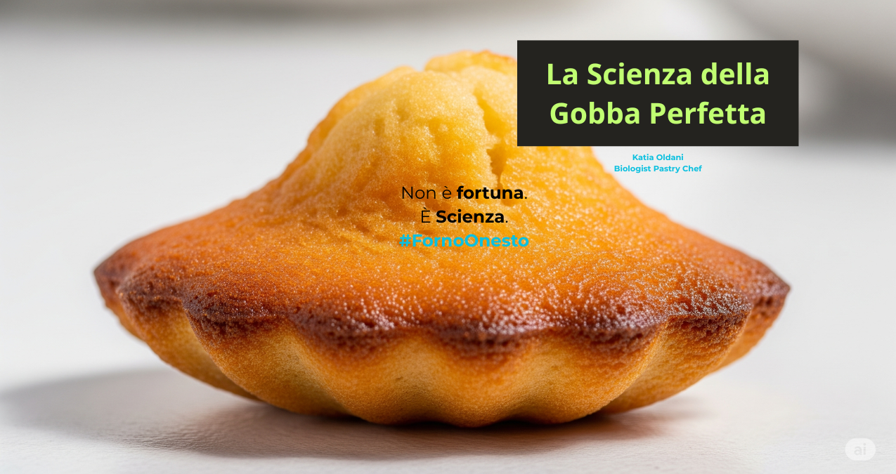 Copertina Ebook gratuito La Scienza della Gobba Perfetta di Katia Oldani - Analisi biochimica dello shock termico e dello sviluppo verticale nelle madeleine e lievitati.